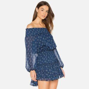 MISA LOS ANGELES Darla Off-the-Shoulder Blouson Dress Sz SMALL - Excellent!